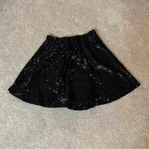 Xhilaration Black Sequin Skirt